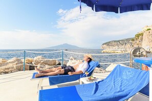 Private beach, sun loungers, beach umbrellas, beach towels