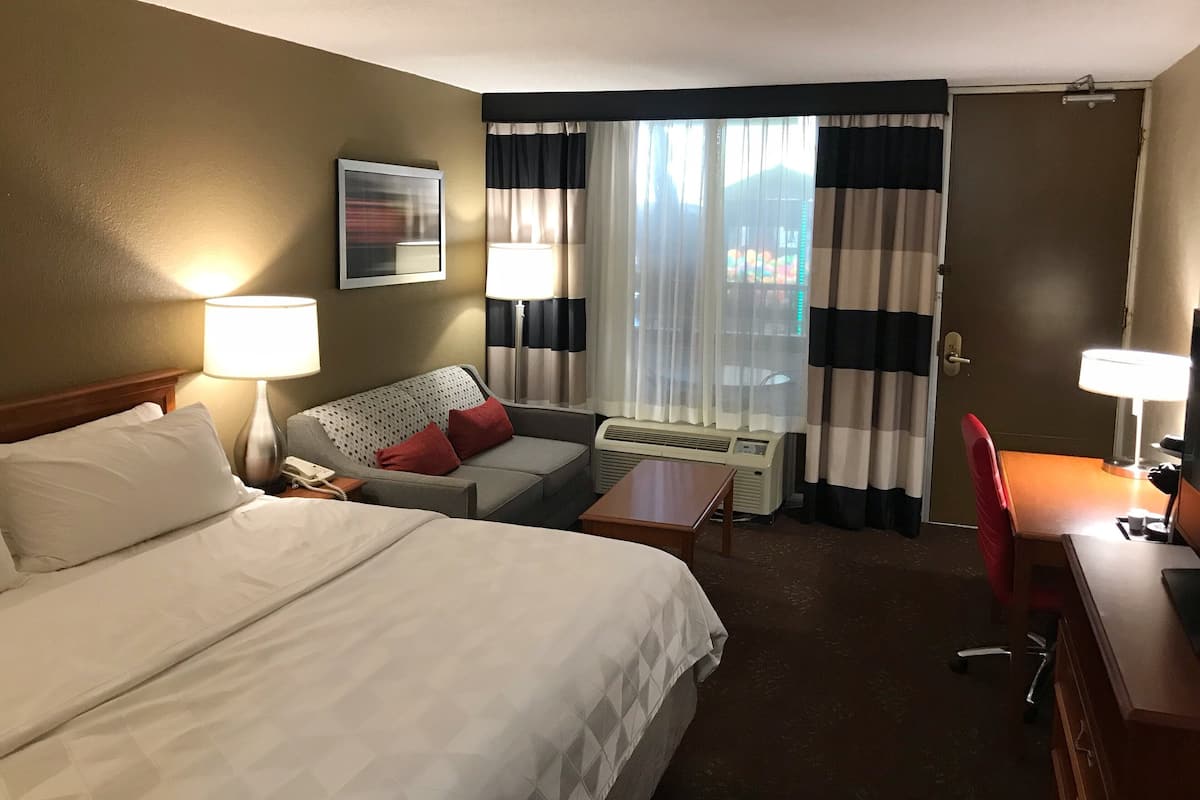 Standard Room, 1 King Bed, Pool View | Premium bedding, desk, blackout drapes, iron/ironing board