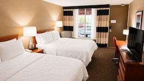 Room, 2 Queen Beds, Non Smoking, Pool View | Premium bedding, desk, laptop workspace, blackout drapes