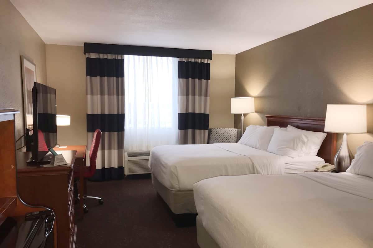 Room, 2 Queen Beds, Non Smoking | Premium bedding, desk, blackout drapes, iron/ironing board