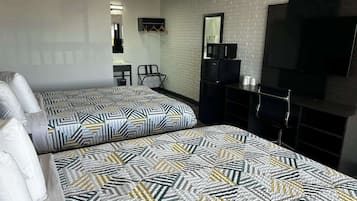 Blackout drapes, iron/ironing board, free WiFi, bed sheets