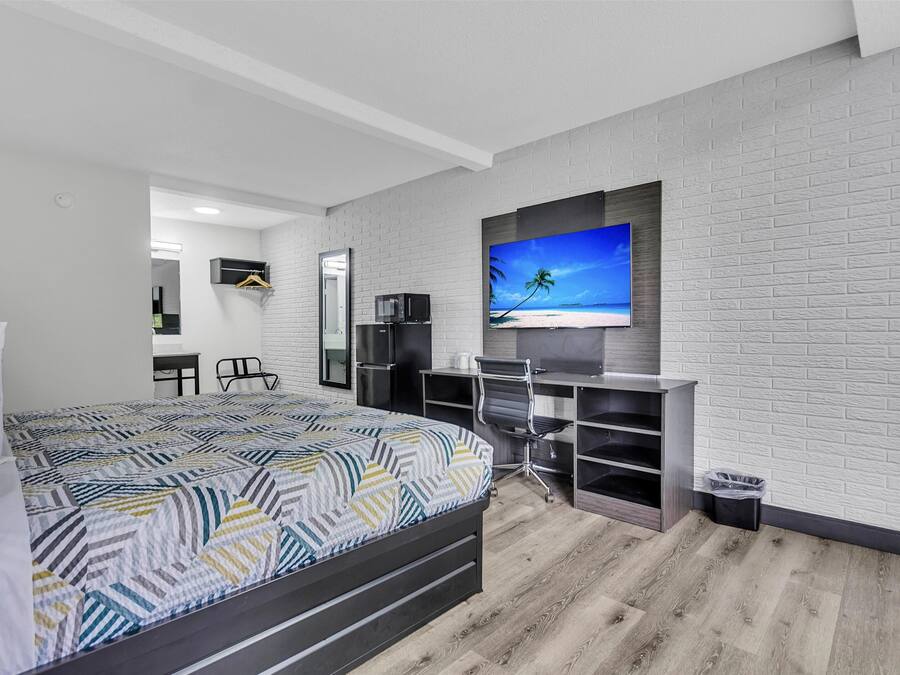 Blackout curtains, iron/ironing board, free WiFi, bed sheets