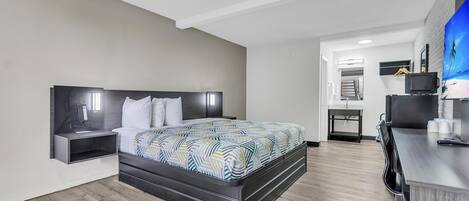 Blackout drapes, iron/ironing board, free WiFi, bed sheets