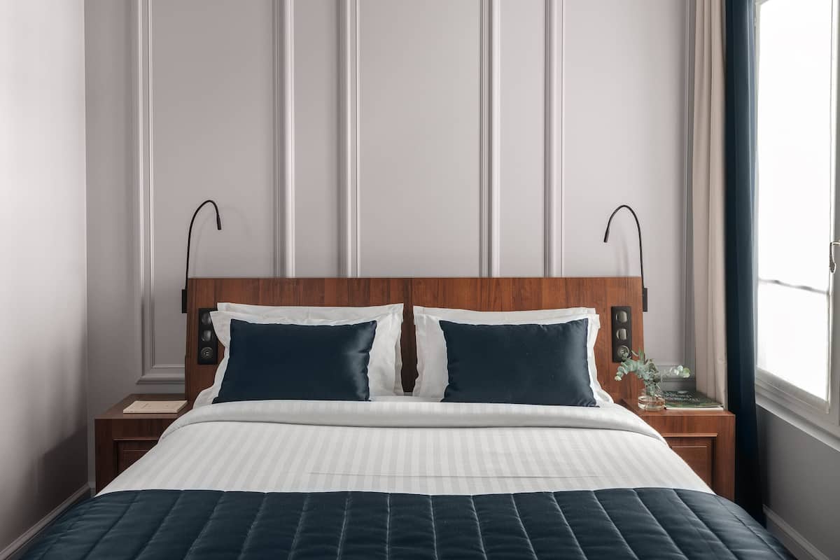 Premium bedding, down duvets, memory-foam beds, in-room safe