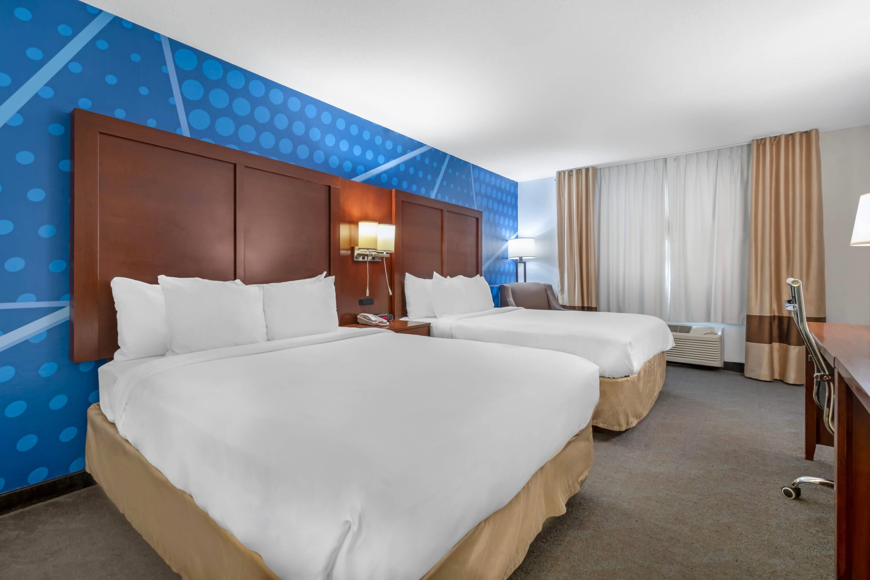 Standard Room, 2 Queen Beds, Non Smoking | Premium bedding, down comforters, desk, iron/ironing board