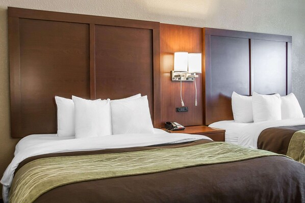 Suite, 2 Queen Beds, Non Smoking | Premium bedding, down comforters, desk, iron/ironing board