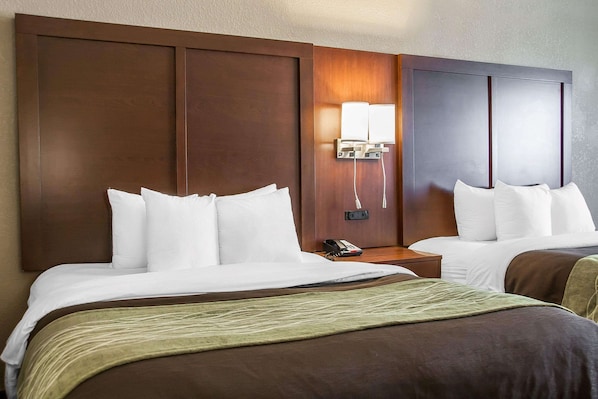 Suite, 2 Queen Beds, Non Smoking | Premium bedding, down comforters, desk, iron/ironing board
