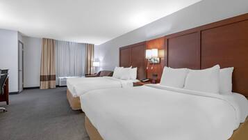Suite, 2 Queen Beds, Non Smoking | Premium bedding, down duvets, desk, iron/ironing board