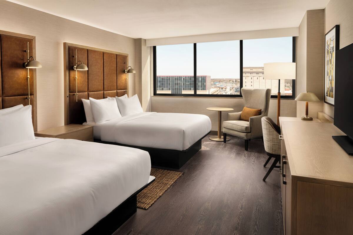 Premium bedding, pillowtop beds, in-room safe, desk