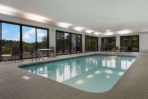 Indoor pool, open 8 AM to 11 PM, sun loungers