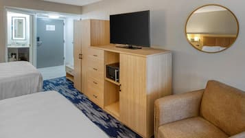 Standard Room, 2 Queen Beds, Non Smoking, Refrigerator & Microwave | Desk, laptop workspace, iron/ironing board, free cribs/infant beds