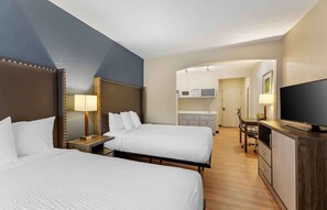 Standard Studio, 2 Double Beds, Non Smoking, Refrigerator & Microwave | In-room safe, desk, iron/ironing board, free WiFi