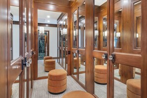 Premium bedding, down comforters, pillowtop beds, in-room safe