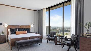 Premium bedding, down comforters, pillowtop beds, in-room safe