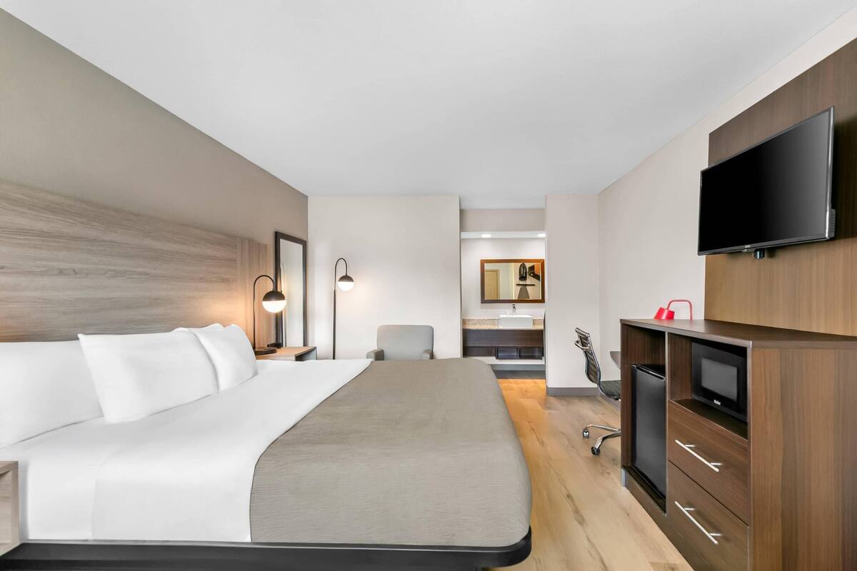 Standard Room, 1 King Bed, Non Smoking | Iron/ironing board, cribs (surcharge), rollaway beds (surcharge)