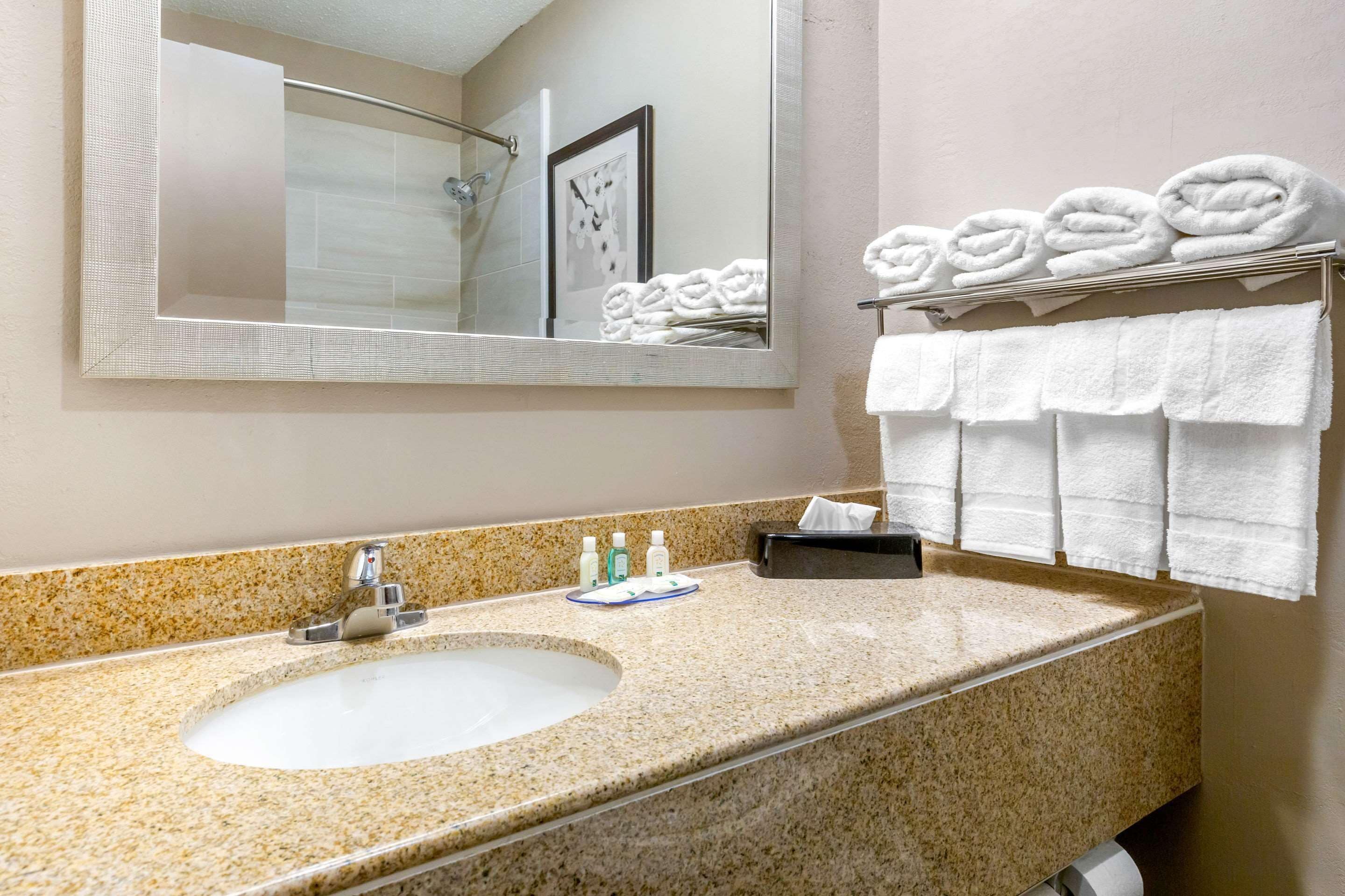 standard king non smoking | bathroom | combined shower/bathtub, free toiletries, hair dryer, towels