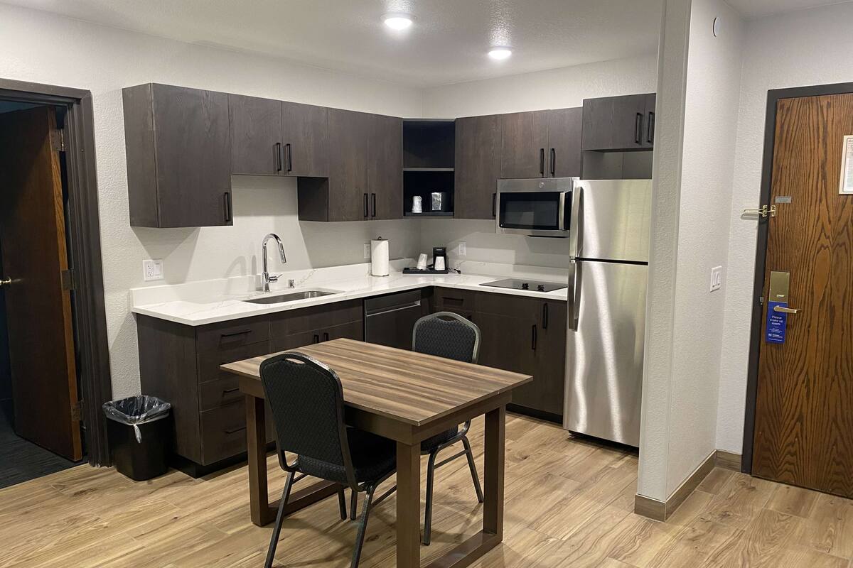 1 bedroom, desk, laptop workspace, iron/ironing board