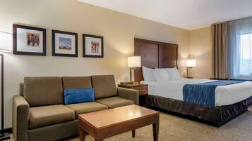 Suite, 1 King Bed with Sofa bed, Non Smoking (Larger Unit, 2 Person Sofa Bed) | Desk, iron/ironing board, free cribs/infant beds, rollaway beds