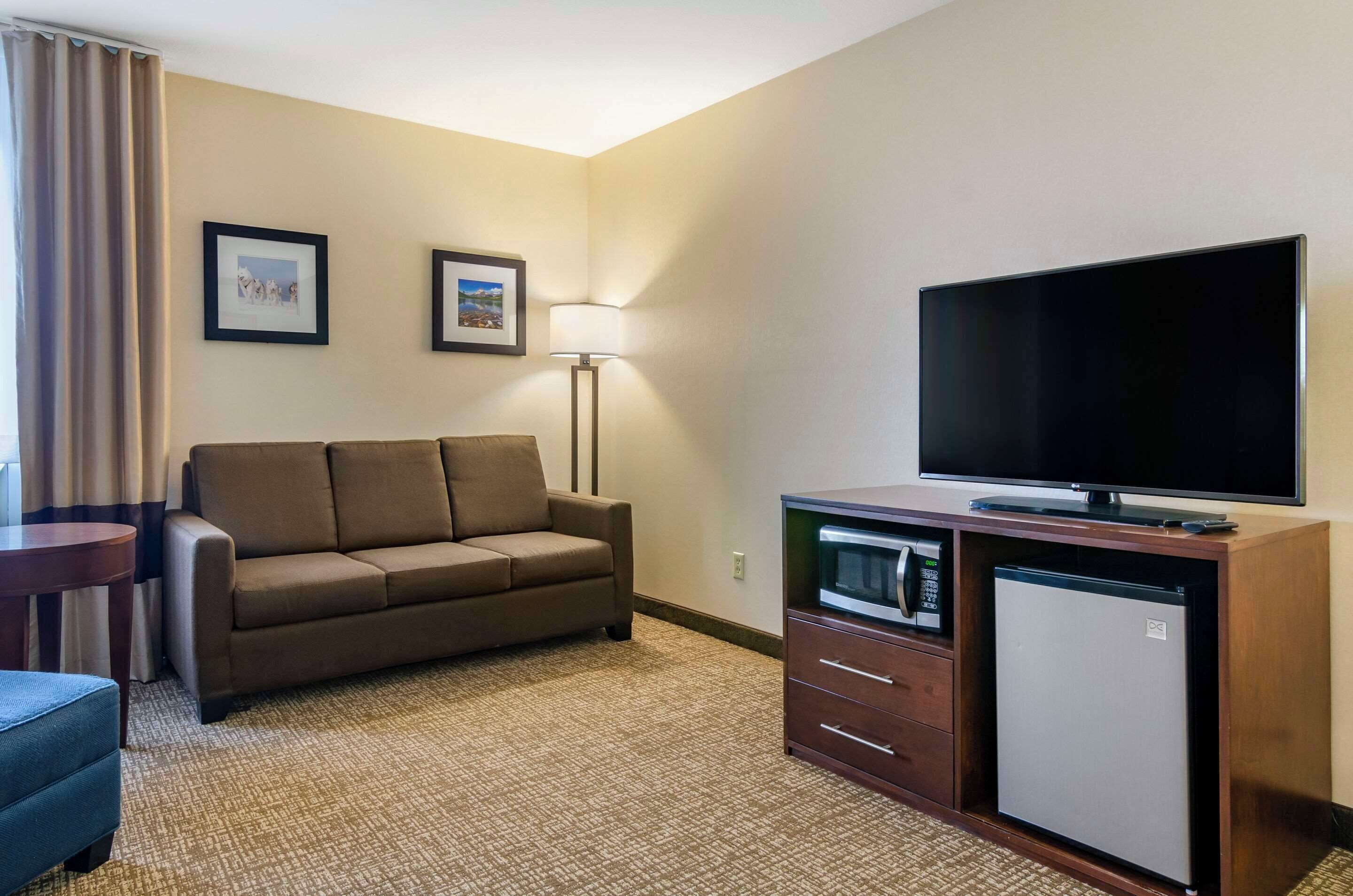 suite, 1 king bed with sofa bed, non smoking (larger unit) | desk, iron/ironing board, free cots/infant beds, rollaway beds