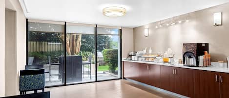 Free daily self-service breakfast