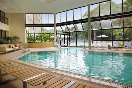 Indoor pool, outdoor pool. Marriott Greensboro Airport