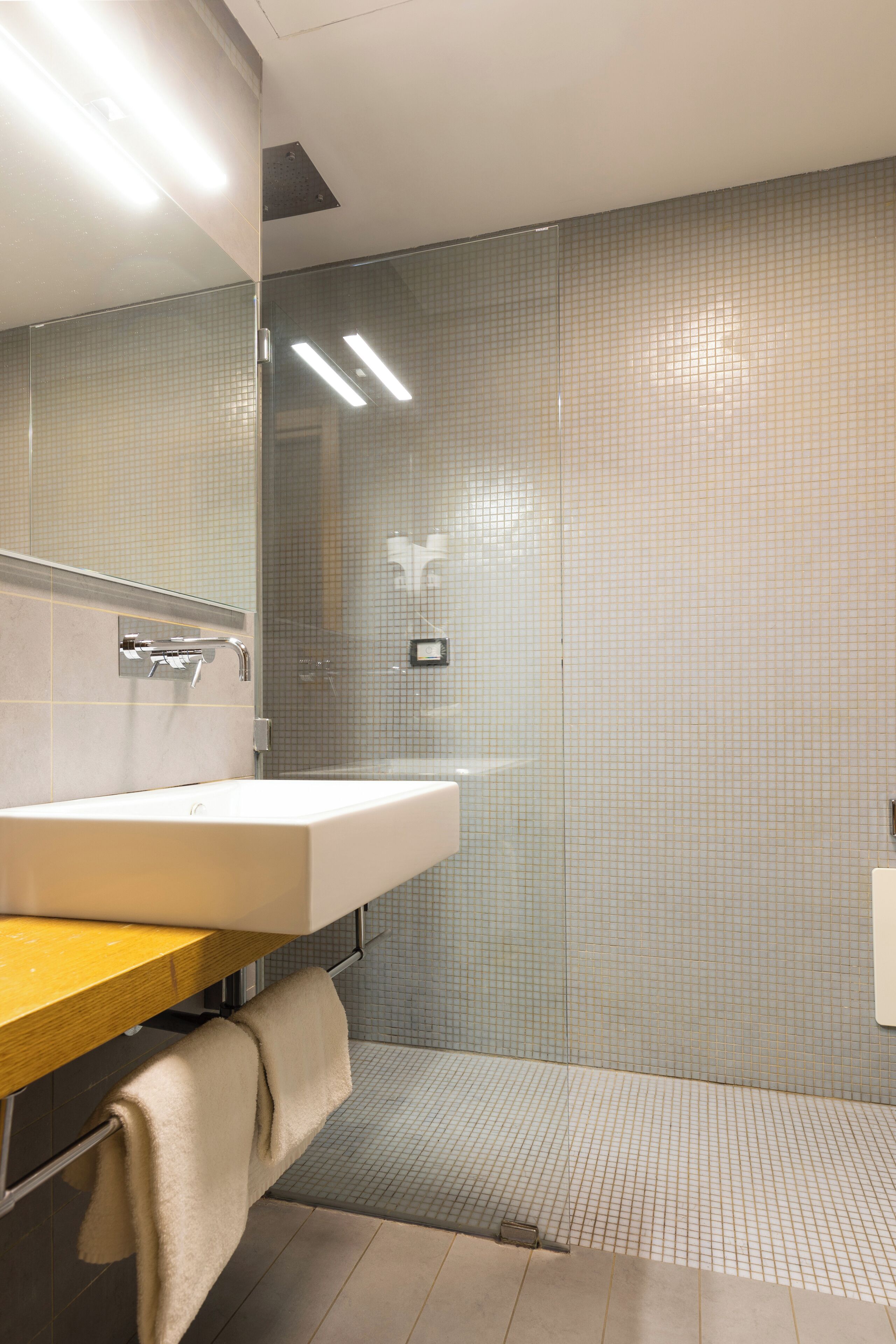 standard double room | bathroom | shower, free toiletries, bidet, towels