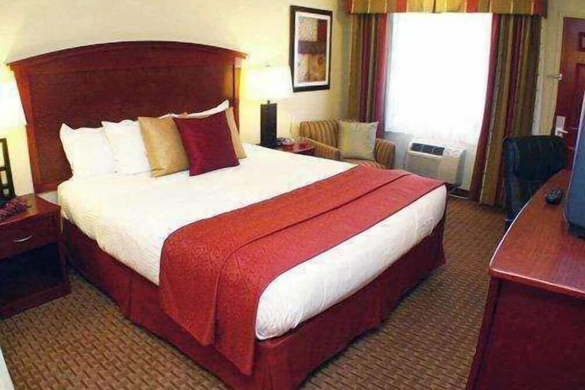 Premium bedding, pillowtop beds, blackout drapes, iron/ironing board