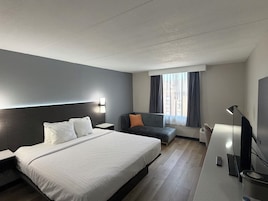 In-room safe, desk, laptop workspace, blackout drapes