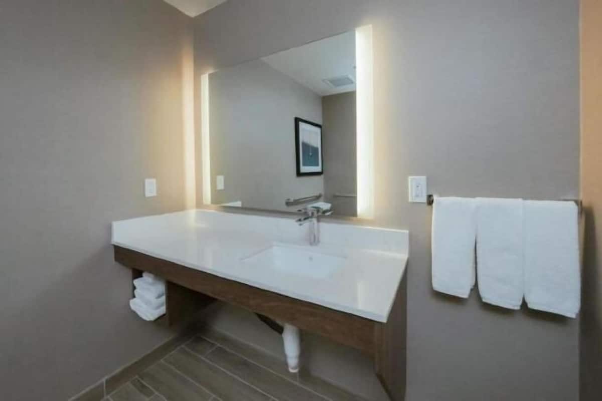 Bathroom | Eco-friendly toiletries, hair dryer, towels, soap