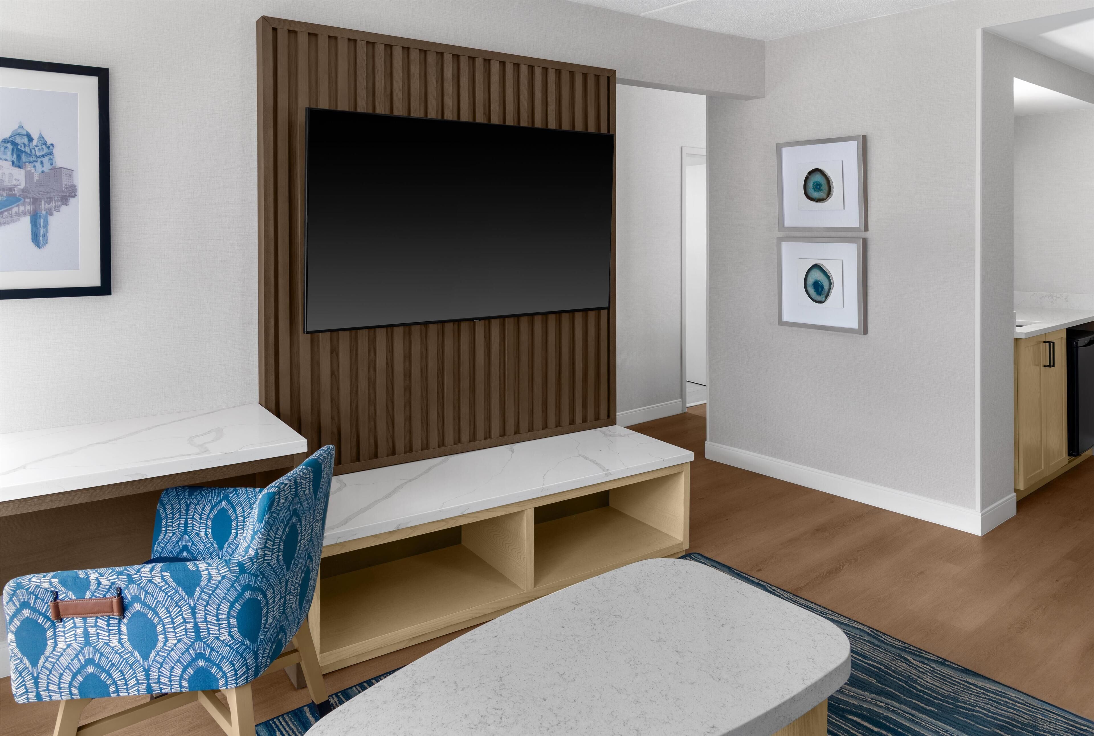 Premium bedding, pillowtop beds, in-room safe, blackout drapes