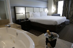 Suite, 1 Bedroom, Jetted Tub | In-room safe, desk, laptop workspace, blackout drapes