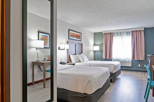 Room, 2 Double Beds, Accessible, Non Smoking | Premium bedding, blackout drapes, iron/ironing board, free WiFi