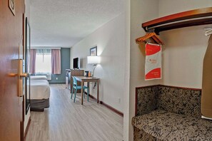 Room, 2 Double Beds, Refrigerator | Premium bedding, blackout drapes, iron/ironing board, free WiFi