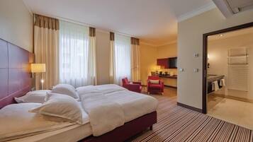 Premium bedding, minibar, in-room safe, desk