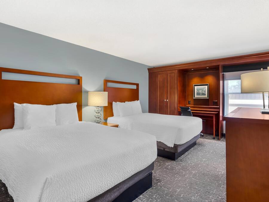 Standard Room, 2 Queen Beds, Non Smoking, Refrigerator & Microwave | Premium bedding, in-room safe, desk, laptop workspace