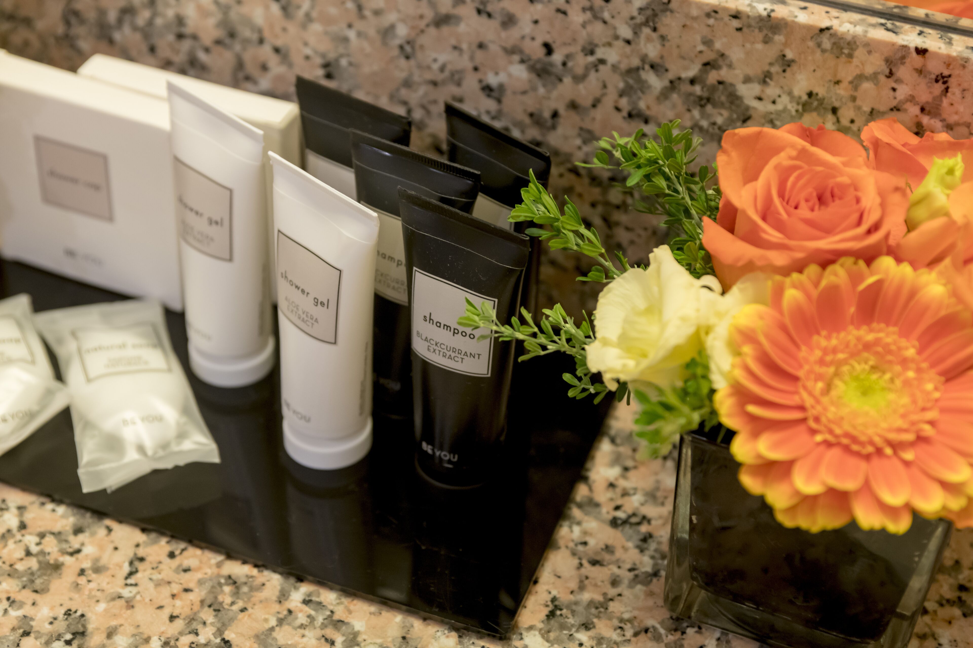 friends and family room | bathroom | free toiletries, hair dryer, bidet, towels