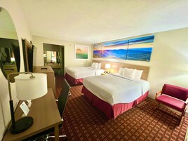 Room, 2 Queen Beds, Non Smoking | Individually furnished, rollaway beds, free WiFi, bed sheets