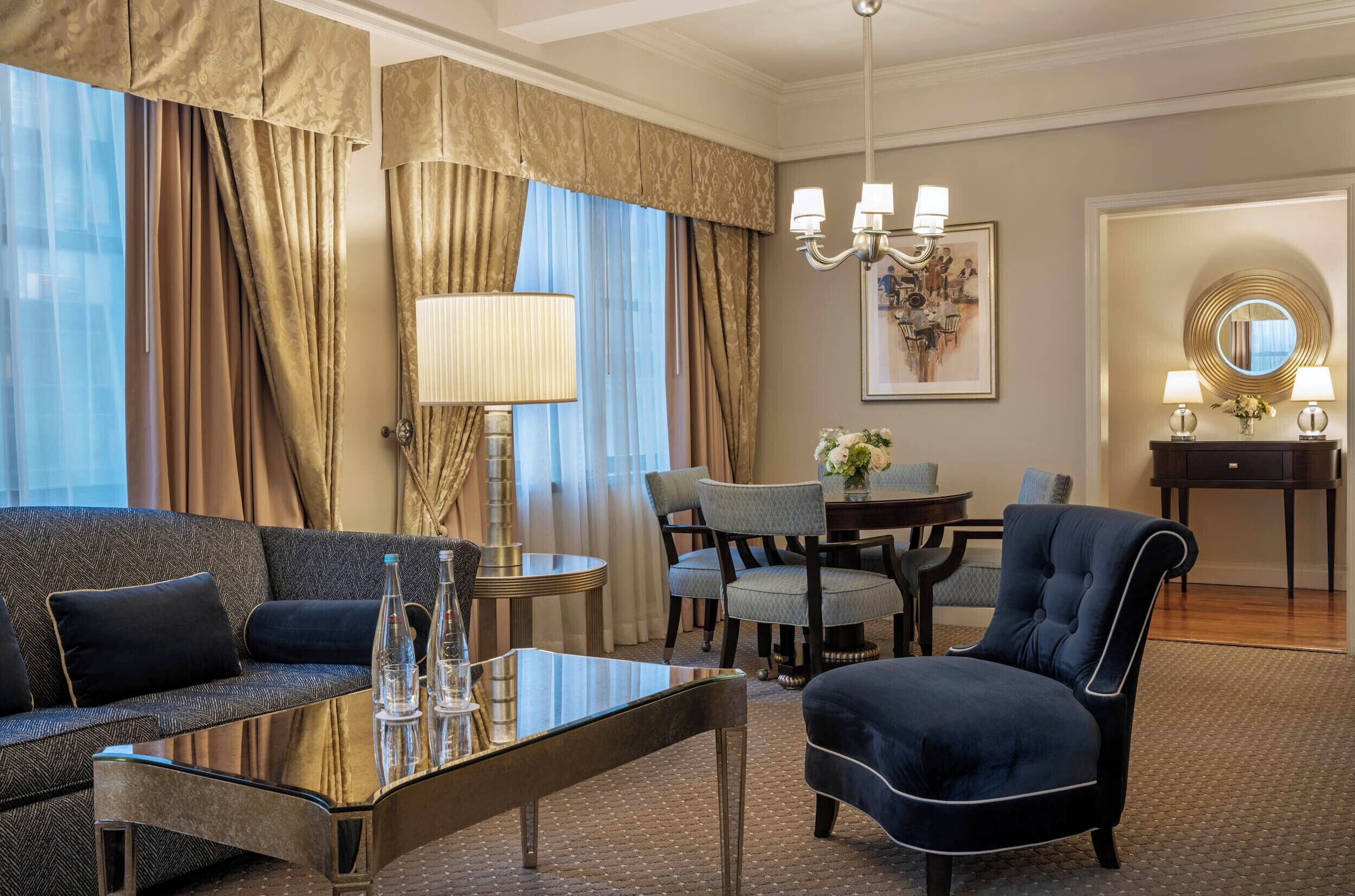 Suite, 1 Bedroom (On the Avenue) | Living area | Flat-screen TV, pay films