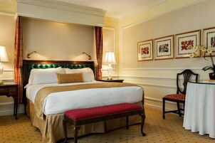 Premium bedding, down comforters, pillowtop beds, in-room safe