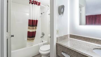 Superior Room, 1 King Bed, Non Smoking (Refrigerator & Microwave) | Bathroom | Bathtub, eco-friendly toiletries, hair dryer, towels