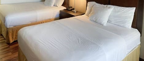 Desk, free WiFi, bed sheets