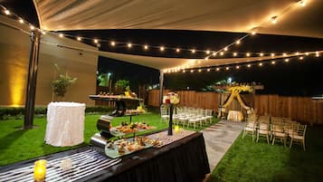 Outdoor wedding area