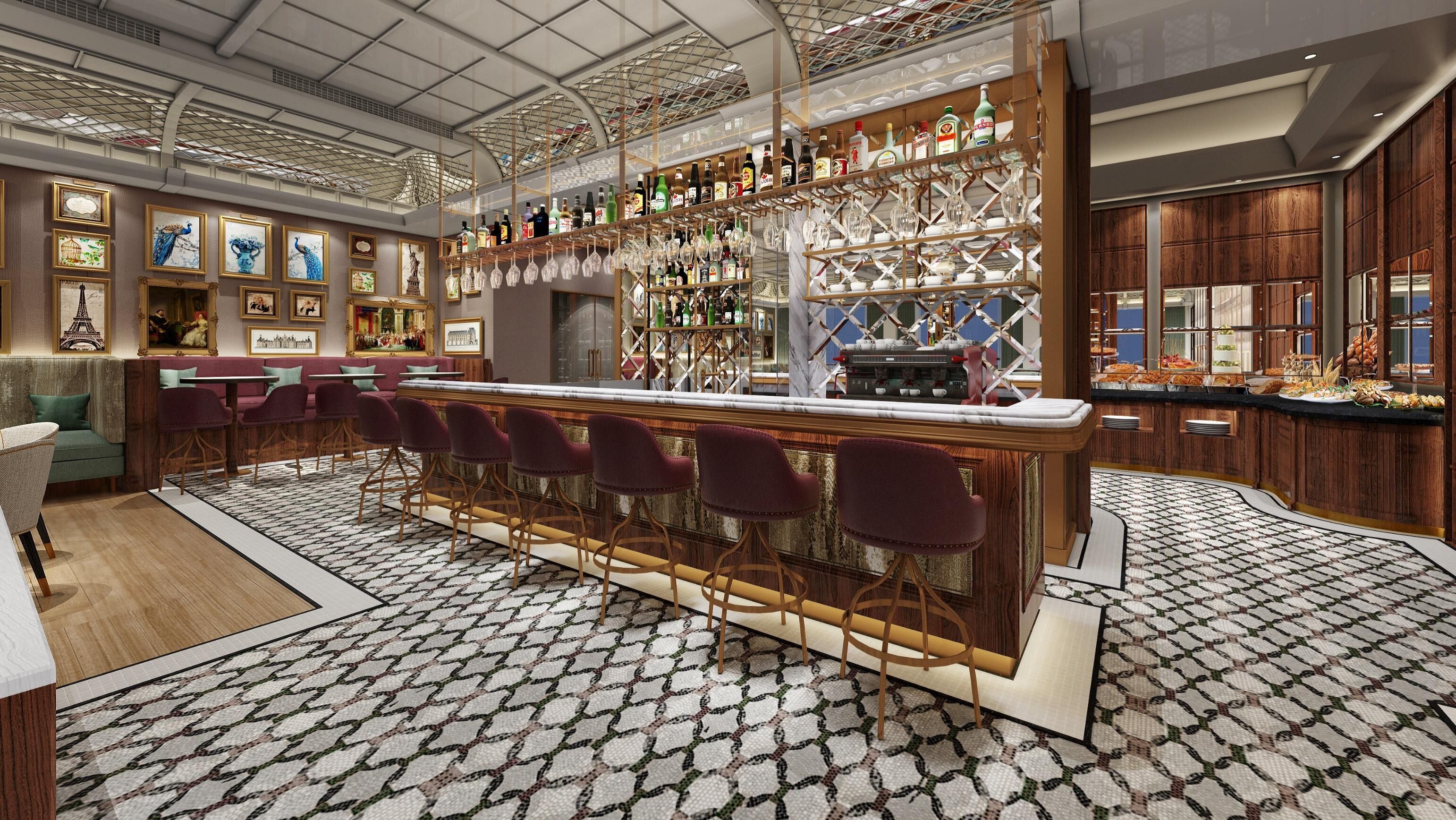 breakfast, lunch, dinner served; international cuisine