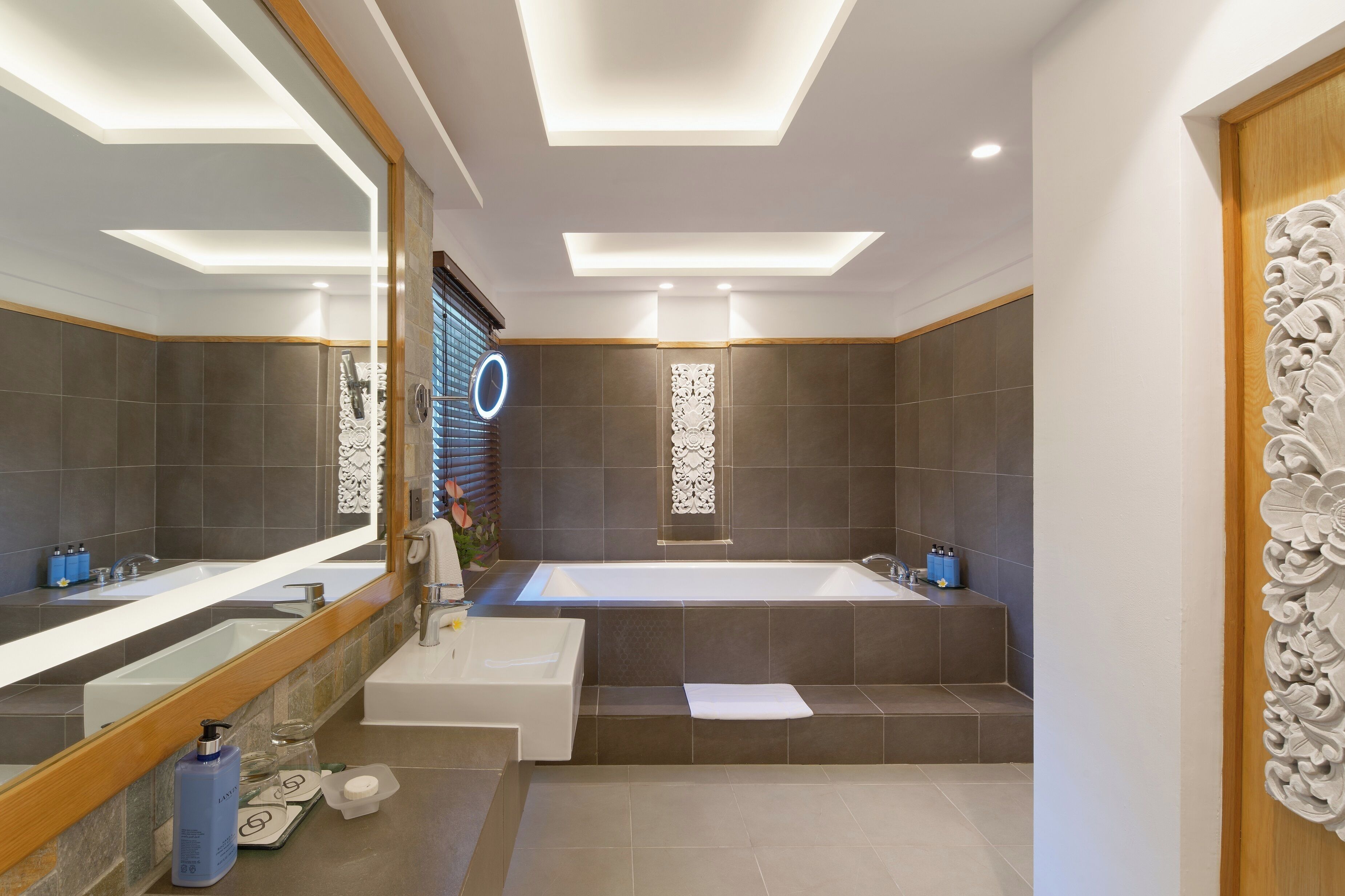 suite, 1 king bed, balcony, ocean view (direct beach access) | bathroom | separate bathtub and shower, deep-soaking bathtub, designer toiletries