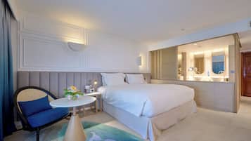 Luxury Room, 1 King Bed or 2 Twin Beds, Sea facing with Garden View, Balcony or Terrace | Minibar, in-room safe, desk, blackout drapes