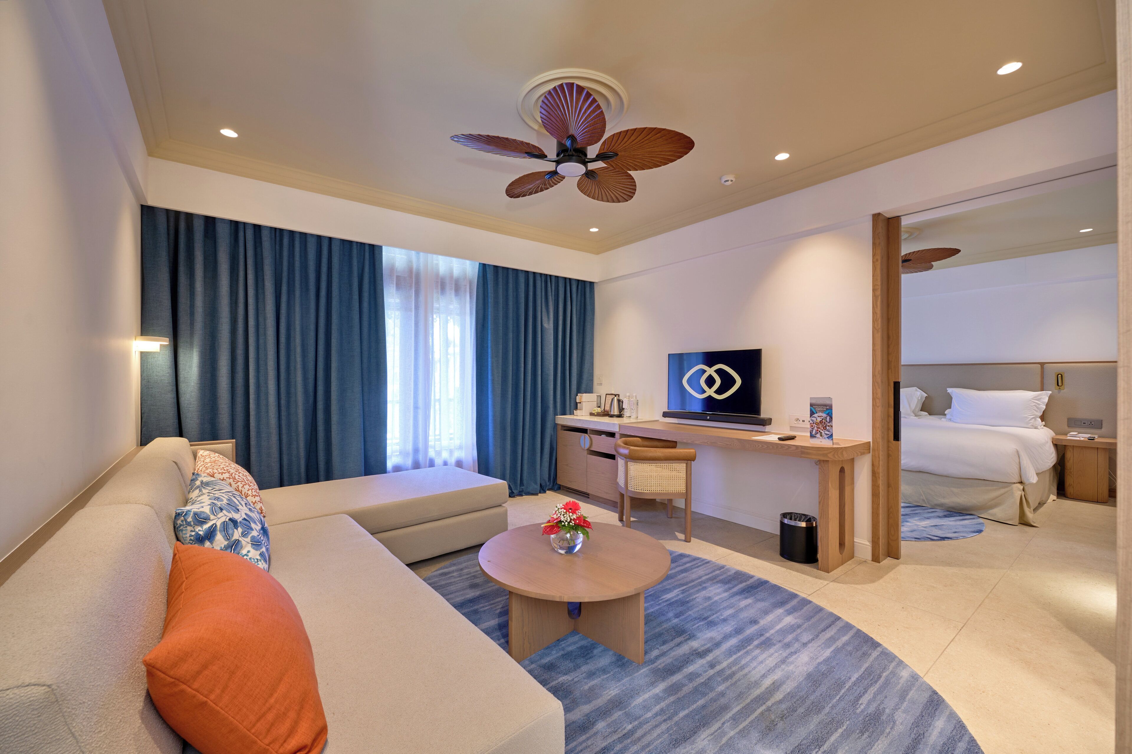 Suite, 1 King-Bett, Balkon, Gartenblick (Prestige) | Wohnbereich