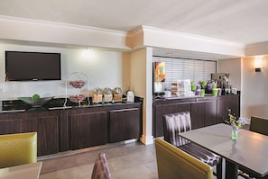 Free daily self-service breakfast