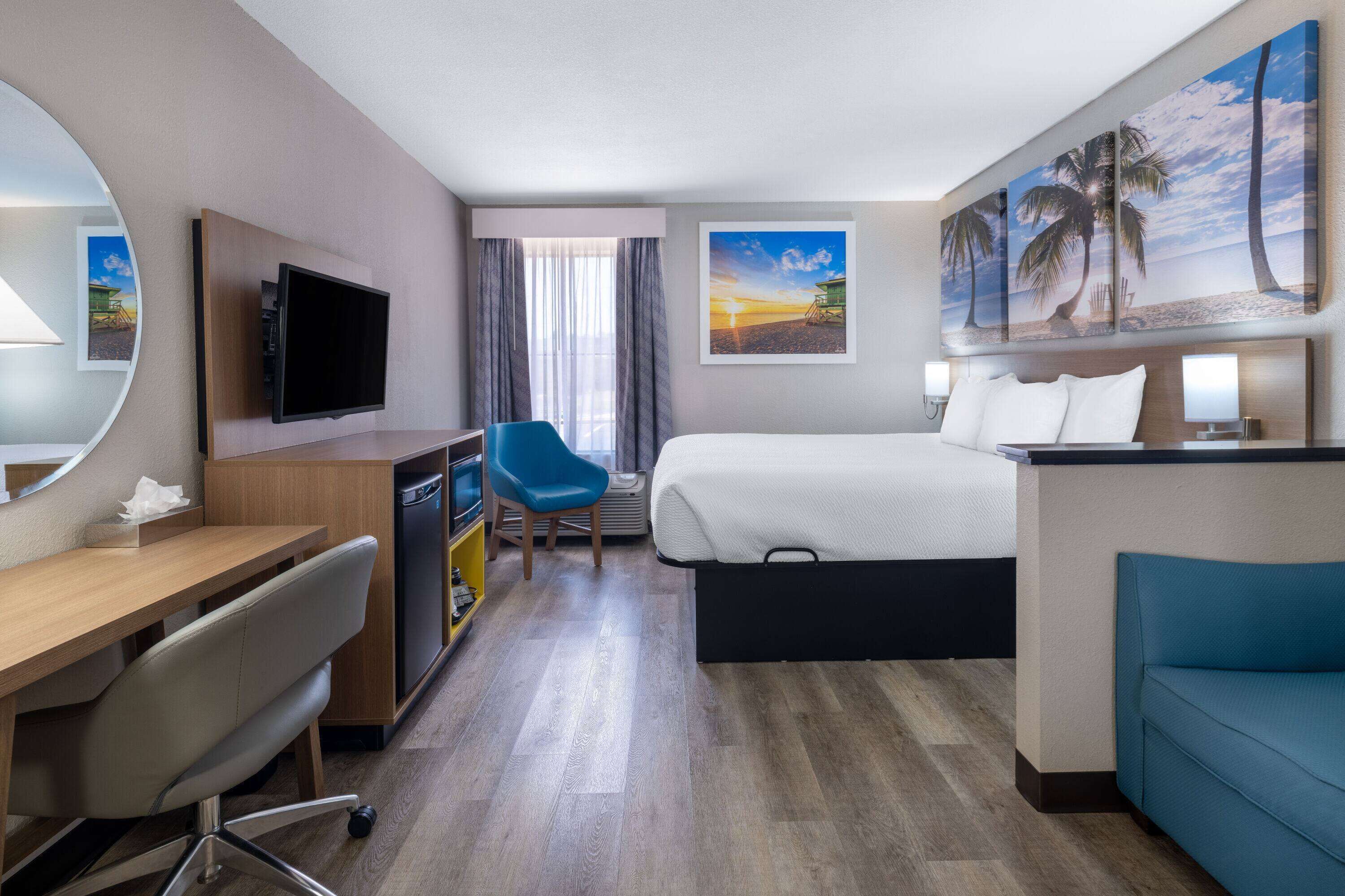 desk, laptop workspace, iron/ironing board, free cots/infant beds