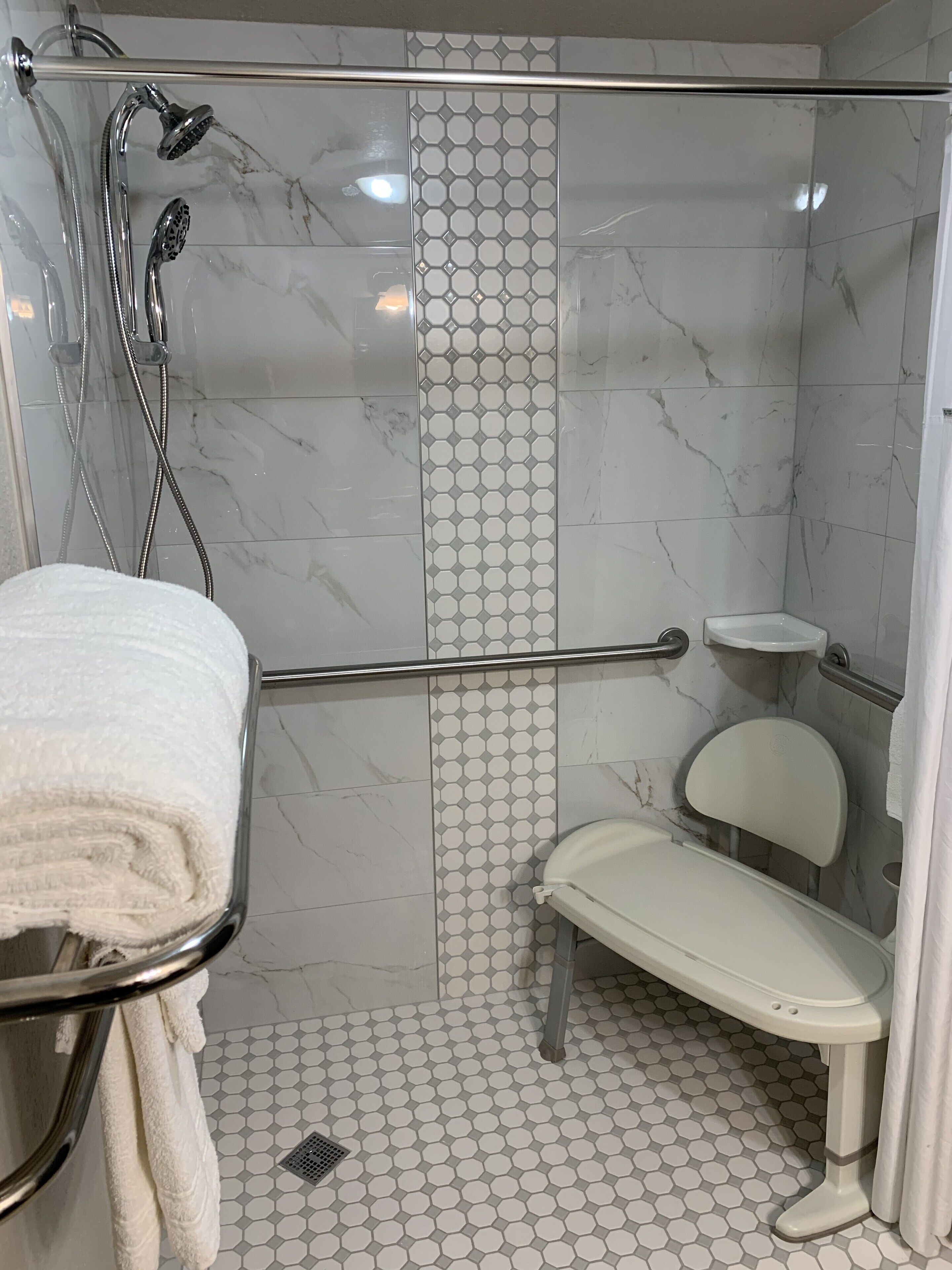 room, 1 king bed, accessible, non smoking | bathroom shower