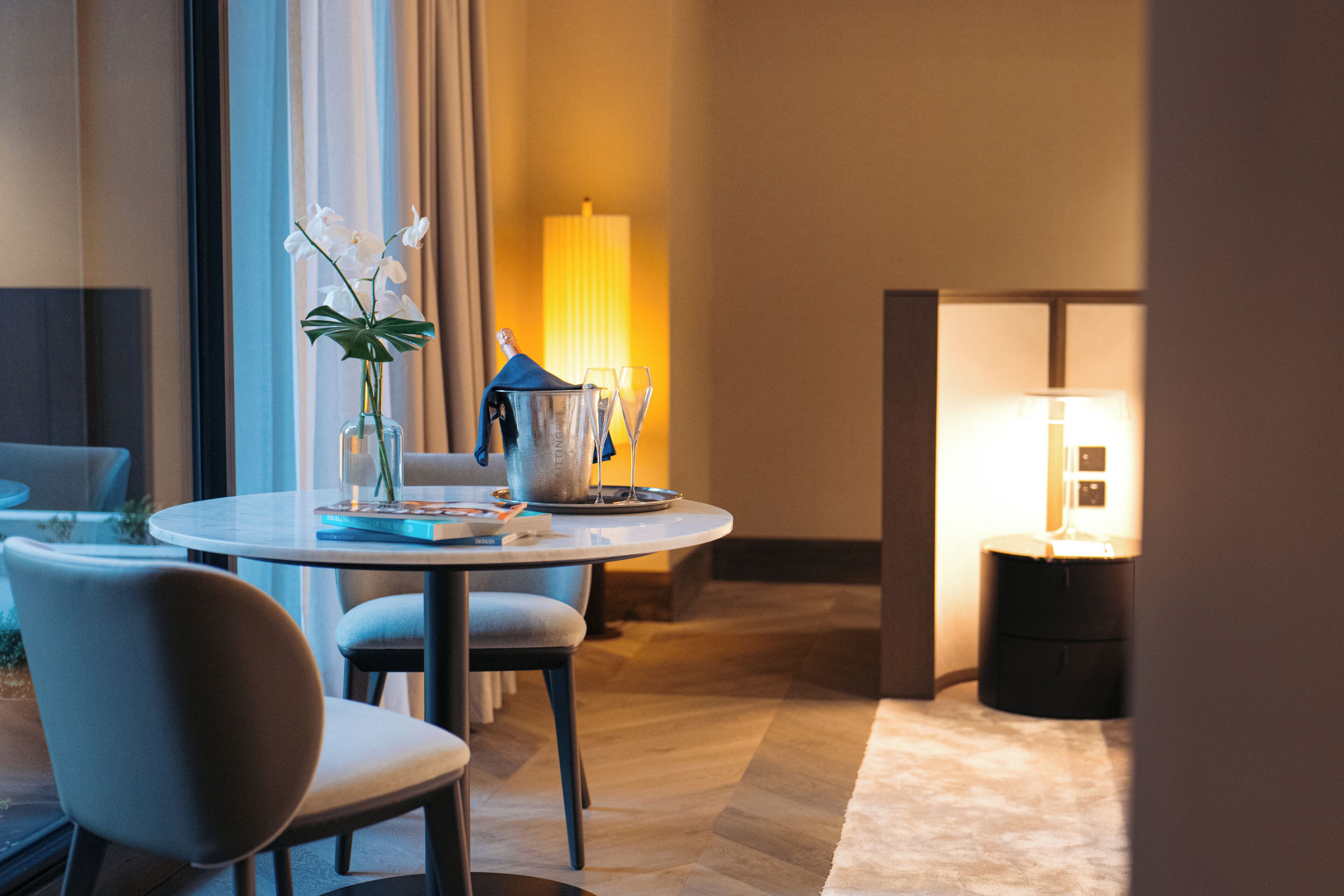 maple suite | living area | 55-inch lcd tv with cable channels, tv, streaming services